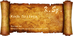 Koch Szilvia névjegykártya